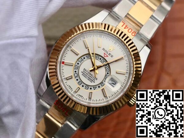 4 23 a2bc0387 fe75 407a 93e3 0e09e66d11fd Rolex Sky Dweller M326933-0009 Best 1:1 Edition Noob Factory Λευκό καντράν