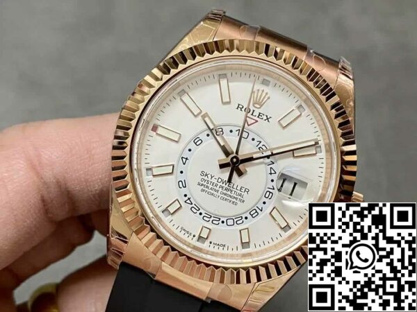 4 37 A821DC1B C911 40DC B5E3 63DB1ADA2619 롤렉스 스카이 드웰러 M326235-0004 1:1 베스트 에디션 놉 팩토리 러버 스트랩