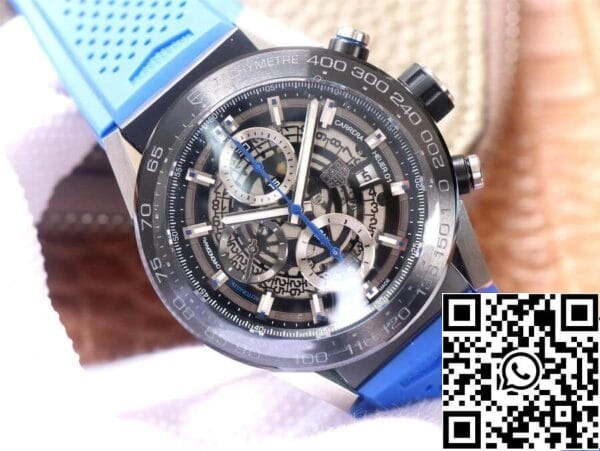 4 70 a469930c 3656 4c0a 89b2 f7730be5a741 TAG Heuer Carrera CAR2A1T.FT6052 1:1 Best Edition XF Factory Blue Rubber Strap