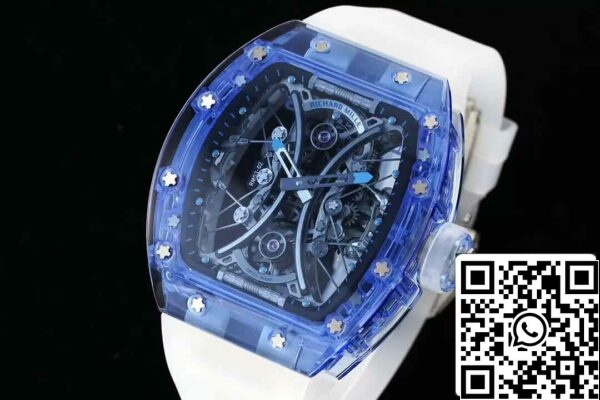 4 74 6f85628d 01f2 46c0 8efc b53dad73c277 Richard Mille RM053-02 Tourbillon 1:1 Best Edition RM Factory kék átlátszó tok