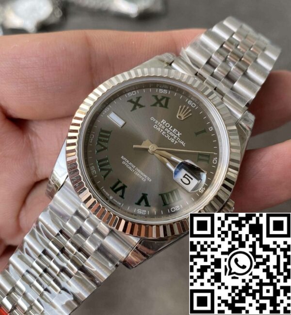 4 80 4fe17c92 8328 41ce 9b11 630c1a9699b7 Rolex Datejust M126334-0022 41MM 1:1 Best Edition VS Factory zöld számlapja