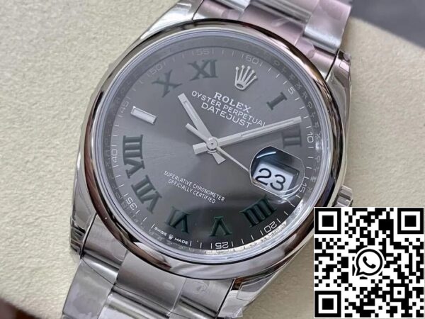 4 85 64eeb591 13d7 41a2 b368 76681e5c0103 Rolex Datejust M126200-0018 36MM 1:1 Best Edition VS Factory Quadrante Grigio