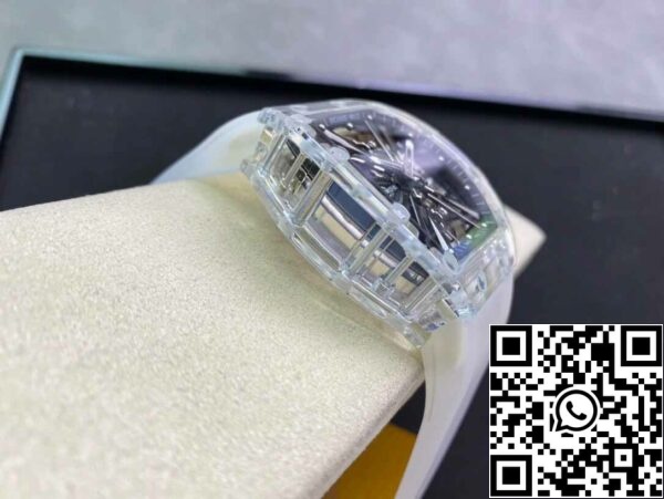 5 14 1ea336b8 22ea 4bea 831c 4b881b6336f7 Richard Mille RM12-01 1:1 Best Edition RM Factory Tourbillon Transparentna različica Beli trak
