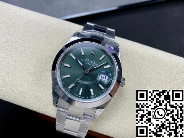 5 5 2e4f1c46 11c8 4ba9 a305 9592d7c4f837 Rolex Datejust M126300-0019 41MM 1:1 Best Edition VS Factory zöld számlapja