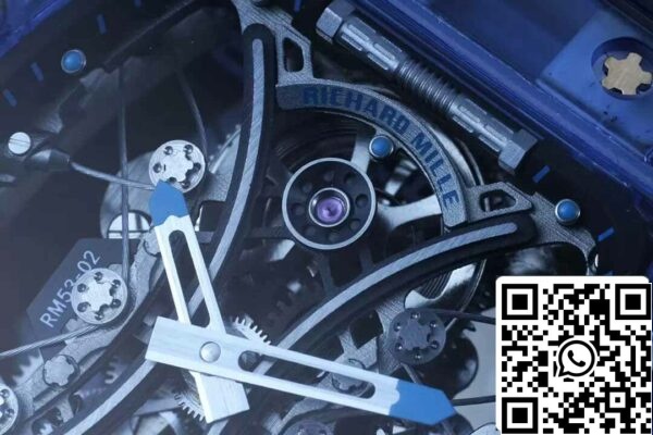5 74 1067773b 29f8 4cc9 8011 e3cdf36981ac Richard Mille RM053-02 Tourbillon 1:1 Best Edition RM Factory kék, átlátszó tok kék tok