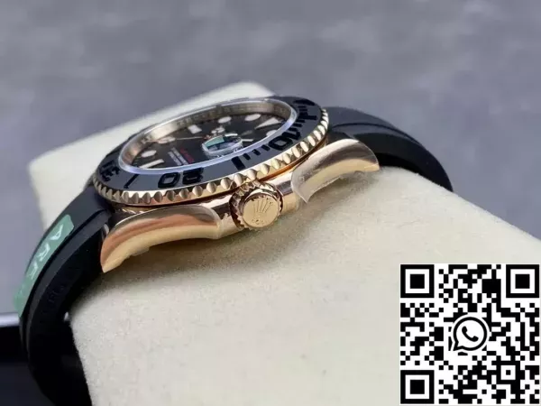 520dcf2169ea654 Rolex Yacht-Master 40 черный циферблат розовое золото M126655-0002 1:1 Лучшее издание AR заводской противовес версии