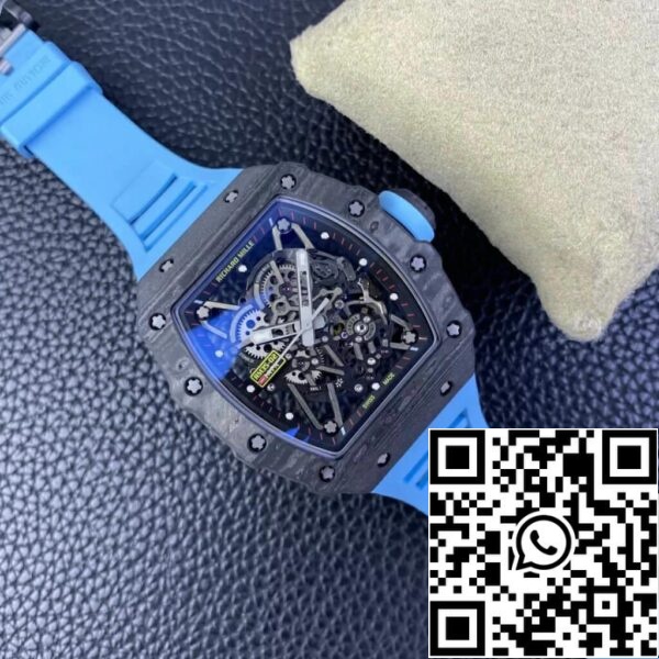 6 48 93751fb0 9750 4b1b a2f9 1a6914f5cc0f Richard Mille RM35-02 1:1 Best Edition T+ Factory NTPT Carbon Fiber kék gumiszíj