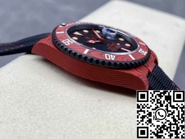 6 78 156e6ca2 fbcc 48bd 8b3a 3f67cec2fb2f Rolex Submariner 1:1 Best Edition VS Factory Red Carbon Fiber tapauksessa