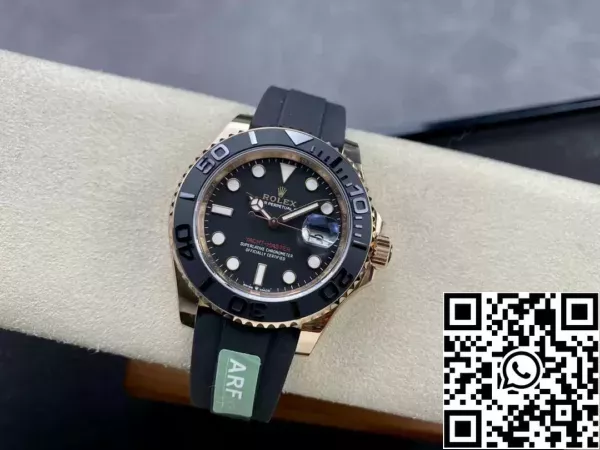 6a3c8dd6f6b7017 Rolex Yacht-Master 40 черный циферблат розовое золото M126655-0002 1:1 Лучшее издание AR заводской противовес версии