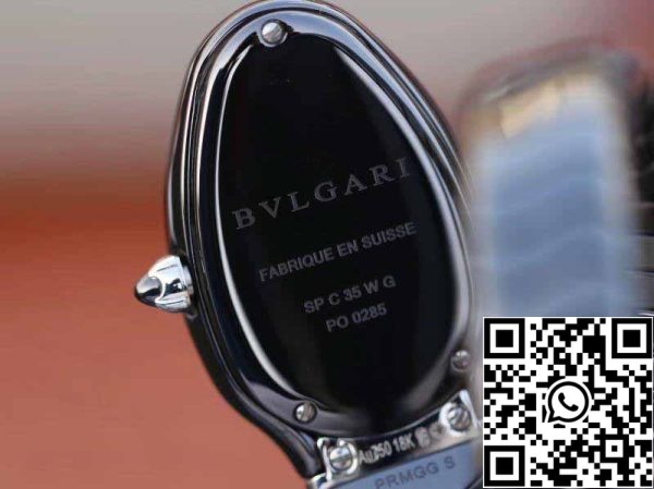 7 146 f5e6bfc9 775b 483e a185 2a0ffaefea5e Bvlgari Srpenti Spiga 102735 1:1 Best Edition BV Factory Musta teräs Sveitsin kvartsi liikkuvuus