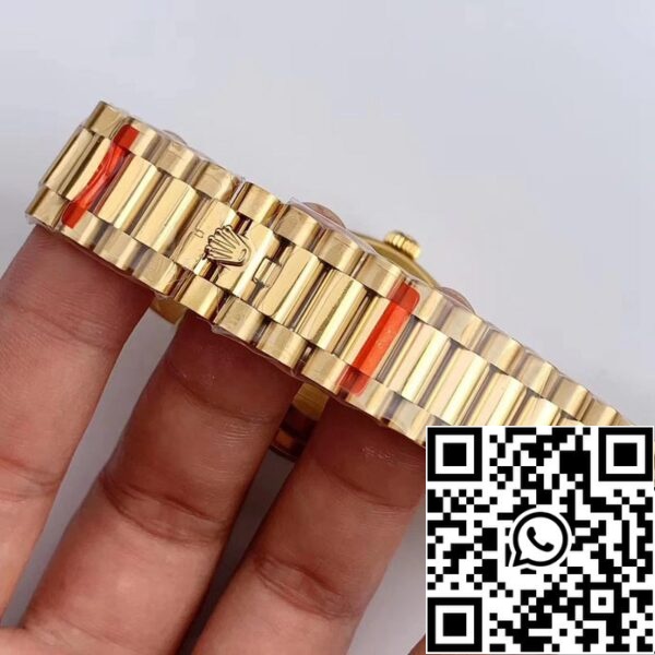8 63 Rolex Day Date M128238-0022 1:1 Melhor Edição EW Fábrica Mostrador castanho suíço ETA3255