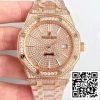 Audemars Piguet Royal Oak 1:1 Best Edition Swiss ETA3120 Rose Gold Diamond Dial