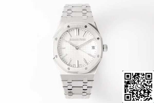 Audemars Piguet Royal Oak 15510ST OO 1320ST 03 1 1 Best Edition ZF Factory hopeinen kellotaulu EU Watch Store 1181 Audemars Piguet Royal Oak 15510ST.OO.1320ST.03 1:1 Best Edition ZF Factory hopeinen kellotaulu