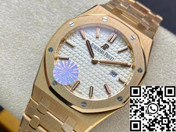 Audemars Piguet Royal Oak 67650OR OO 1261OR 01 1 1 Best Edition JF Factory White Dial Swiss Quartz EU Watch Store 5988 Audemars Piguet Royal Oak 67650OR.OO.1261OR.01 1:1 Best Edition JF Factory White Dial Swiss Quartz