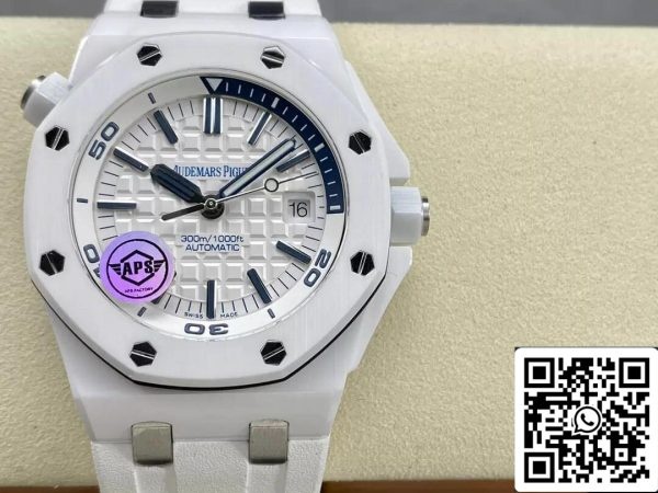 أوديمار بيجيه رويال أوك أوفشور 15707CB OO A010CA 01 1 1 أفضل إصدار APS Factory بمينا بيضاء متجر الساعات في الاتحاد الأوروبي 1642 أوديمار بيجيه رويال أوك أوفشور 15707CB.OO.A010CA.01 1:1 أفضل إصدار APS Factory بمينا بيضاء