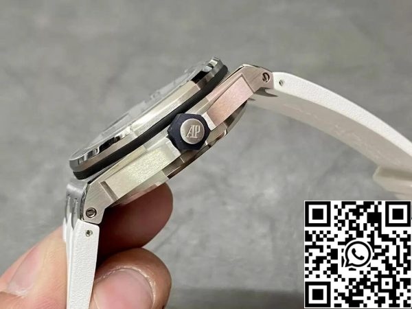 Audemars Piguet Royal Oak Offshore 15710ST OO A010CA 01 1 1 Best Edition APS Factory Quadrante Bianco EU Watch Store 9650 Audemars Piguet Royal Oak Offshore 15710ST.OO.A010CA.01 1:1 Best Edition APS Factory Quadrante Bianco