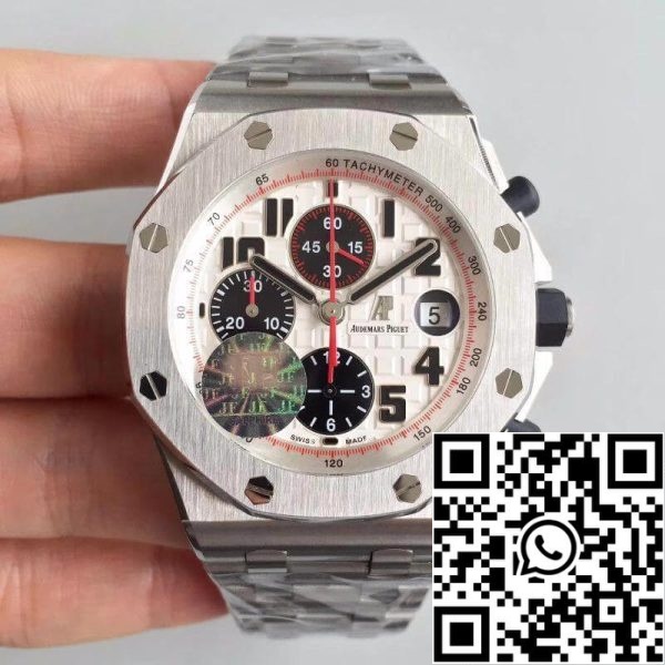 Audemars Piguet Royal Oak Offshore 26170ST OO 1000ST 01 JF Factory 1 1 Best Edition Swiss ETA7750 White Dial EU Watch Store 3684 Audemars Piguet Royal Oak Offshore 26170ST.OO.1000ST.01 JF Factory 1:1 Best Edition Swiss ETA7750 White Dial