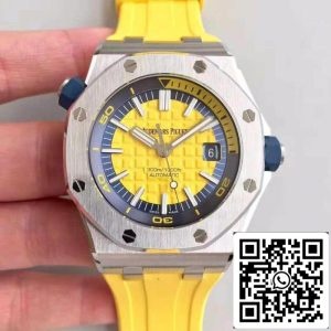 Audemars Piguet Royal Oak Offshore Diver 15710ST.OO.A051CA.01 JF Factory 1:1 Best Edition Swiss ETA3120 Yellow Textured Dial