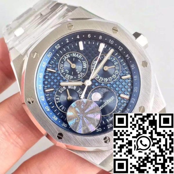 Audemars Piguet Royal Oak Perpetual Calendar 26574ST OO 1220ST 02 JF Factory 1 1 Лучший выпуск Swiss ETA5134 EU Watch Store 8151 Audemars Piguet Royal Oak Perpetual Calendar 26574ST.OO.1220ST.02 JF Factory 1:1 Лучший выпуск Swiss ETA5134