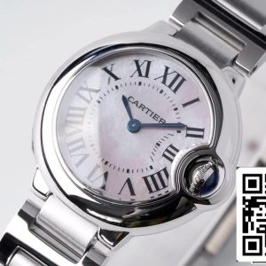 バロン ブルー ドゥ カルティエ 28MM 1:1 ベスト エディション AF ファクトリー マザー オブ パール ダイアル