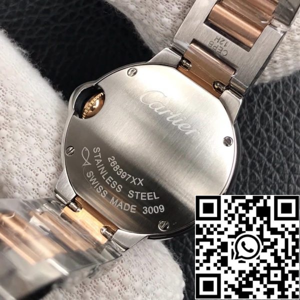Ballon Bleu De Cartier 28MM 1 1 Best Edition V6 Factory V8 Quadrante Rosa Cinturino Oro Replica Orologio 2979 Ballon Bleu De Cartier 28MM 1:1 Best Edition V6 Factory V8 Quadrante Rosa Cinturino Oro