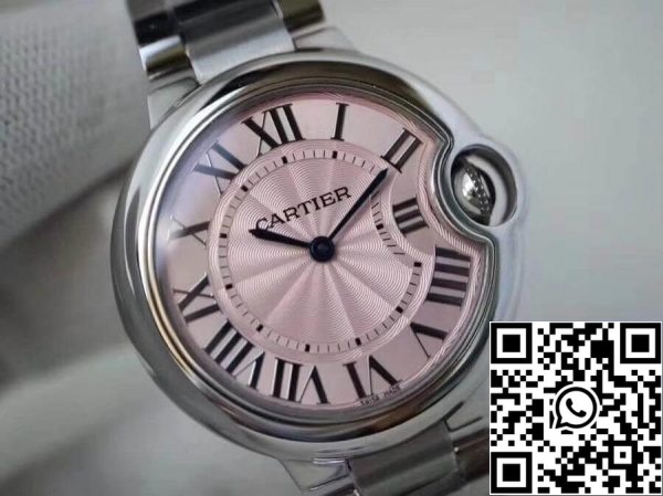 Ballon Bleu De Cartier 33 mm V6 Factory 1 1 Best Edition švicarski ETA076 Pink Dial ZDA replika Watch 4424 Ballon Bleu De Cartier 33 mm V6 Factory 1: 1 Best Edition švicarski ETA076 Pink Dial