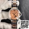 バロン ブルー ドゥ カルティエ 33MM 1:1 ベスト エディション V6 ファクトリー ローズゴールド ダイヤル