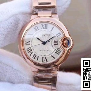 Ballon Bleu De Cartier 33MM W6920068 V9 Factory 1:1 Best Edition Swiss ETA2671 Rosegold