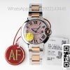 バロン ブルー ドゥ カルティエ 33MM W6920070 1:1 ベストエディション AFファクトリー ピンクダイアル
