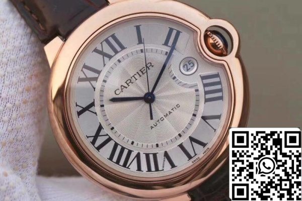 Ballon Bleu De Cartier 42 WGBB0017 V9 Завод 1 1 Лучшее издание Швейцарский ETA2824 2 розовый золото обернутые серебряный циферблат США Реплика часы 712 Ballon Bleu De Cartier 42 WGBB0017 V9 Завод 1:1 Лучшее издание Швейцарский ETA2824-2 розовый золото обернутые серебряный циферблат