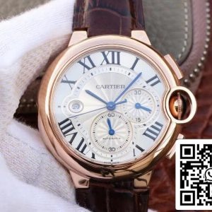Ballon Bleu De Cartier W6920074 ZF Factory Men Watches 1:1 Best Edition Swiss ETA7750 White Textured Dial