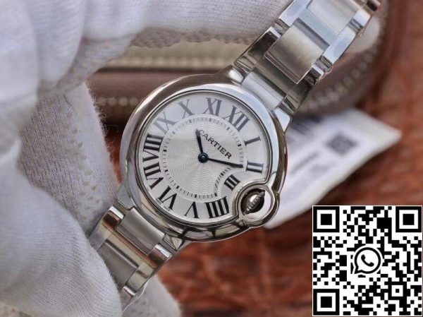 Ballon Bleu De Cartier W6920084 V6 Завод 1 1 Лучшее издание швейцарский кварц ETA157 серебряный циферблат США Реплика часы 2387 Ballon Bleu De Cartier W6920084 V6 Завод 1:1 Лучшее издание швейцарский кварц ETA157 серебряный циферблат