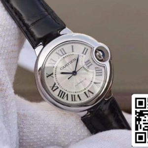 Ballon Bleu De Cartier W6920086 33mm 1:1 Best Edition White Textured Dial Swiss ETA 2671