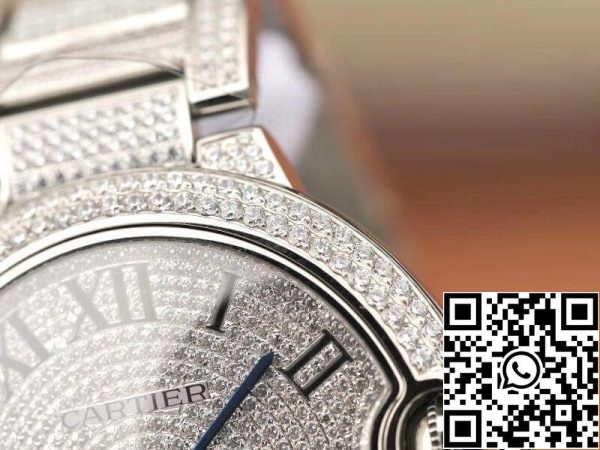 발롱 블루 드 까르띠에 WE9009Z3 42mm TW 팩토리 1 1 베스트 에디션 풀 다이아몬드 다이얼 스위스 ETA2824 미국 복제품 시계 3099 발롱 블루 드 까르띠에 WE9009Z3 42mm TW 팩토리 1:1 베스트 에디션 풀 다이아몬드 다이얼 스위스 ETA2824