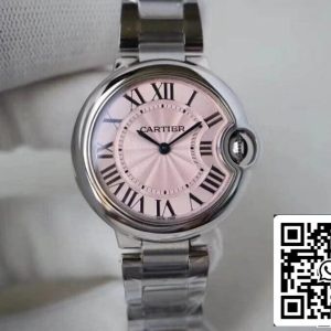 Ballon Bleu De Cartier WE902073 33mm V6 Factory 1:1 Best Edition Swiss Quartz ETA157 Pink Dial