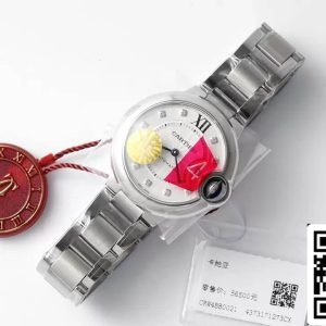 バロン ブルー ドゥ カルティエ WE902074 33MM 1:1 ベストエディション AFファクトリー シルバーダイヤル