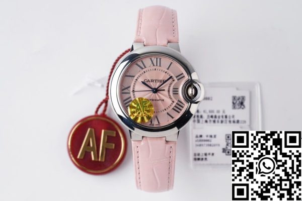 Ballon Bleu De Cartier WSBB0002 33MM 1 1 Najboljša izdaja AF Factory Pink Dial ZDA replika Watch 3430 Ballon Bleu De Cartier WSBB0002 33MM 1: 1 Najboljša izdaja AF Factory Pink Dial