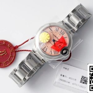 Ballon Bleu De Cartier WSBB0046 33MM 1:1 Best Edition AF Factory Pink Dial