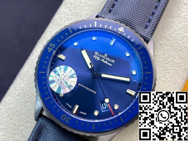 ブランパンフィフティファゾムス5000 0240 O52A 1:1ベスト版GF工場ブルーダイヤルアメリカレプリカ時計5532ブランパンフィフティファゾムス5000 0240 O52A 1:1ベスト版GF工場ブルーダイヤル