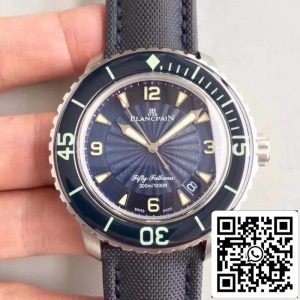 Blancpain Fifty Fathoms 5015D-1140-52B ZF Factory Men Watches 1:1 Best Edition Swiss ETA2836-2 Blue Dial
