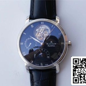 Blancpain Villeret 6025-1542-55 True Tourbillon 1:1 Best Edition JB Factory Black Dial Swiss Cal.25