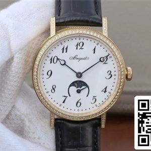 ブレゲ クラシック ムーンフェイズ 9087BB/29/964 1:1 ベストエディション TWファクトリー イエローゴールド ダイヤモンド