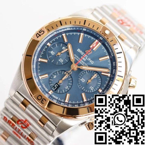 ساعة بريتلينغ كرونومات كرونومات UB0134101C1U1 1 1 1 Best Edition GF Factory Blue Dial ساعة أمريكية مقلدة 8733 بريتلينغ كرونومات UB0134101C1U1 1:1 Best Edition GF Factory Blue Dial