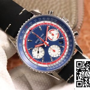 Breitling Navitimer AB01212B1C1A1 1:1 Beste Editie V9 Fabrieksblauwe Wijzerplaat