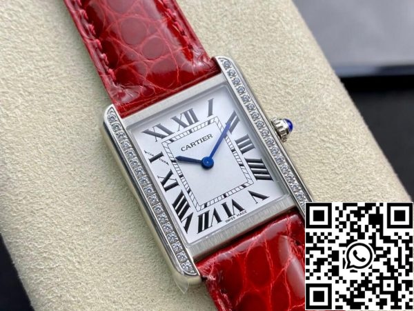 Cartier Tank 27MM 1 1 Najboljša izdaja K11 Factory V2 rdeči trak ZDA replika Watch 213 Cartier Tank 27MM 1: 1 Najboljša izdaja K11 Factory V2 rdeči trak