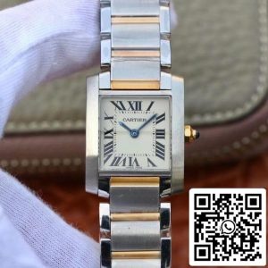 Cartier Tank Francaise Ladies Two Tone W51007Q4 1:1 Best Edition Swiss Quartz