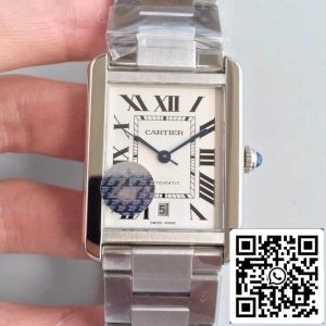 Cartier Tank Solo W5200028 ZF Factory 1:1 Best Edition Swiss ETA9015 White Dial