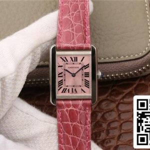 Cartier Tank W5200000 Ladies 1:1 Best Edition K11 Factory Pink Dial