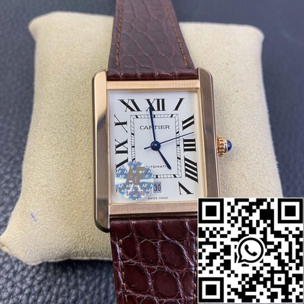 Cartier Tank W5200026 1 1 Лучшее издание AF фабрики розовое золото случае США Реплика Смотреть 1300 Cartier Tank W5200026 1:1 Лучшее издание AF фабрики розовое золото случае