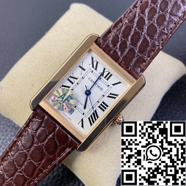 Cartier Tank W5200026 1 1 Лучшее издание AF фабрики розовое золото корпус США Реплика часы 1486 Cartier Tank W5200026 1:1 Лучшее издание AF фабрики розовое золото корпус